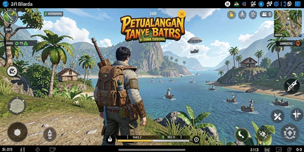 Screenshot gameplay 34R yang menunjukkan eksplorasi menarik.
