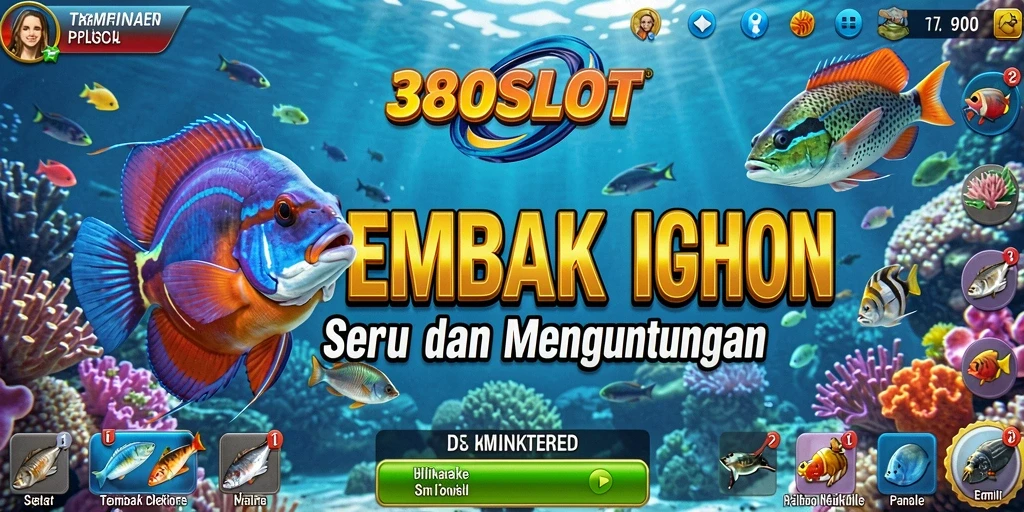 Tampilan gameplay Tembak Ikan yang menarik dan penuh warna di 380SLOT.