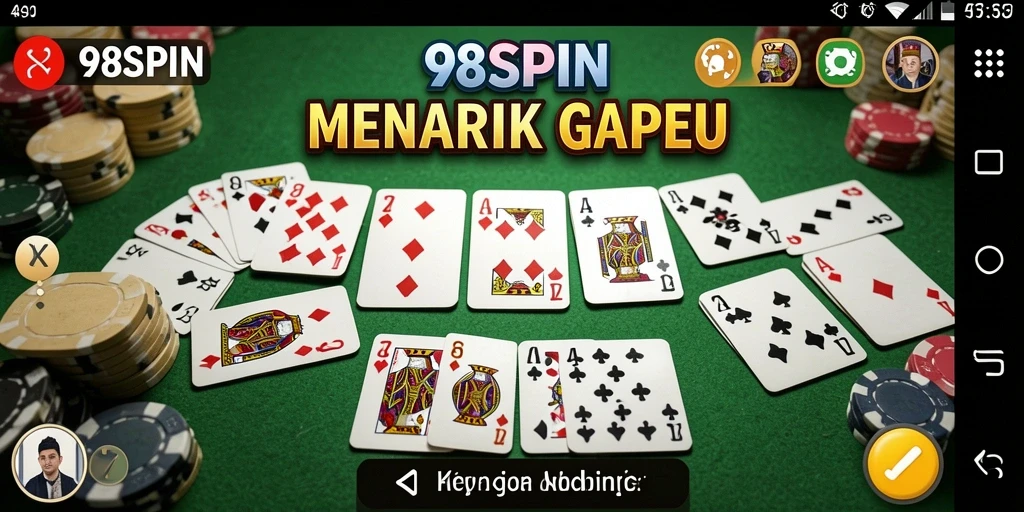 Tampilan gameplay Gaple yang seru dan menarik di 98SPIN.