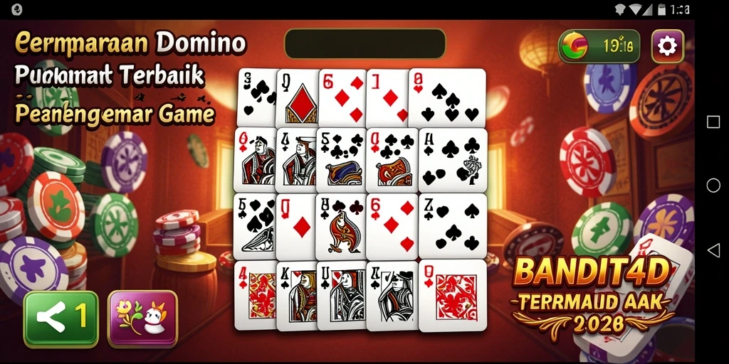Tampilan gameplay BANDIT4D yang seru dan menarik saat bermain Domino.