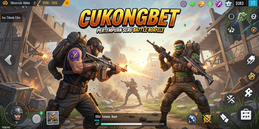 Tampilan seru gameplay Battle Royale CUKONGBET yang mendebarkan.