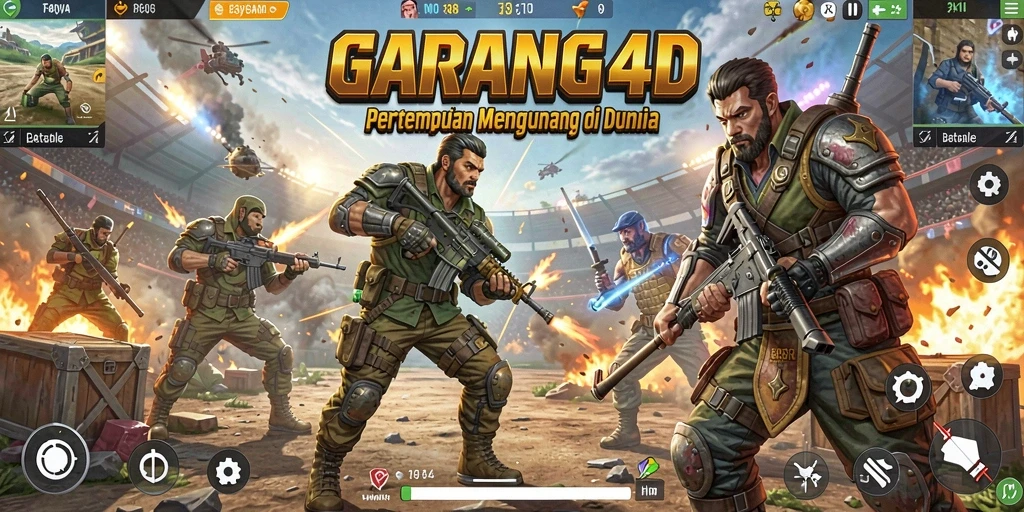 Tampilan gameplay seru di GARANG4D Battle Royale.