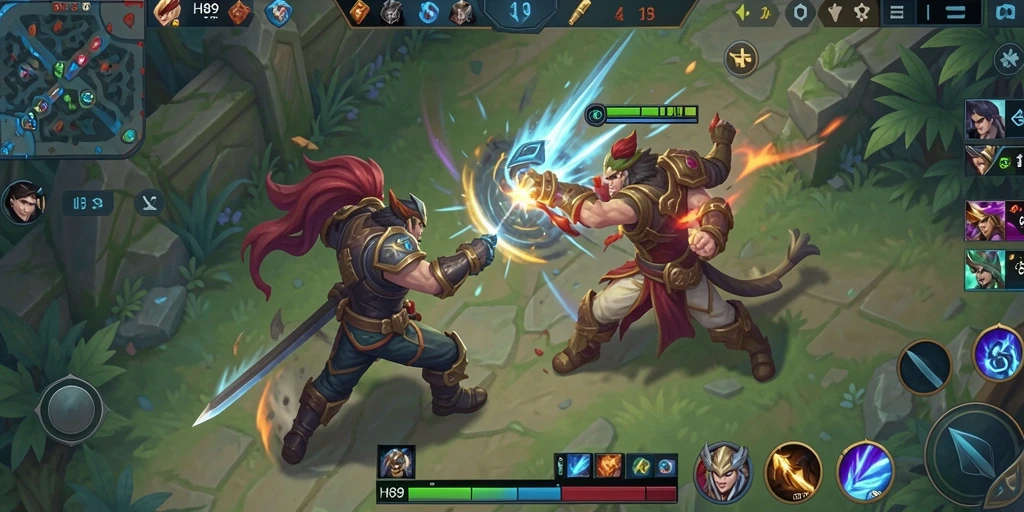 Tampilan gameplay MOBA H89 yang menegangkan dan seru.