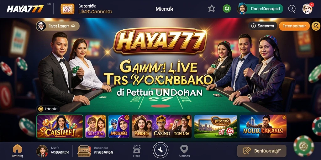 Tampilan gameplay HAYA777 yang mendebarkan dan interaktif dalam Live Casino.