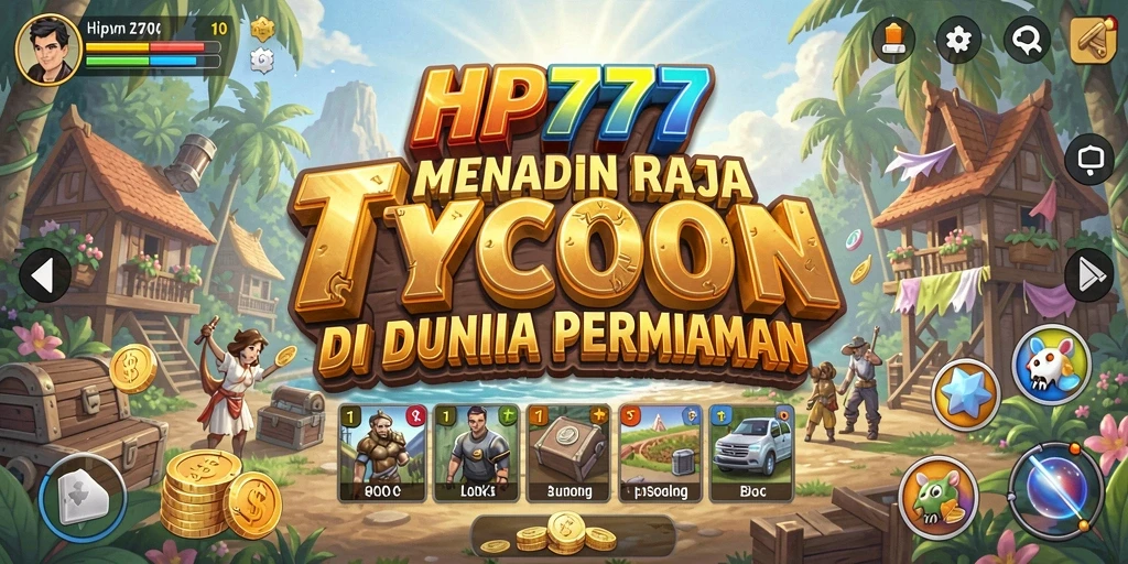 Screenshot HP777 menunjukkan gameplay Tycoon yang seru dan dinamis.
