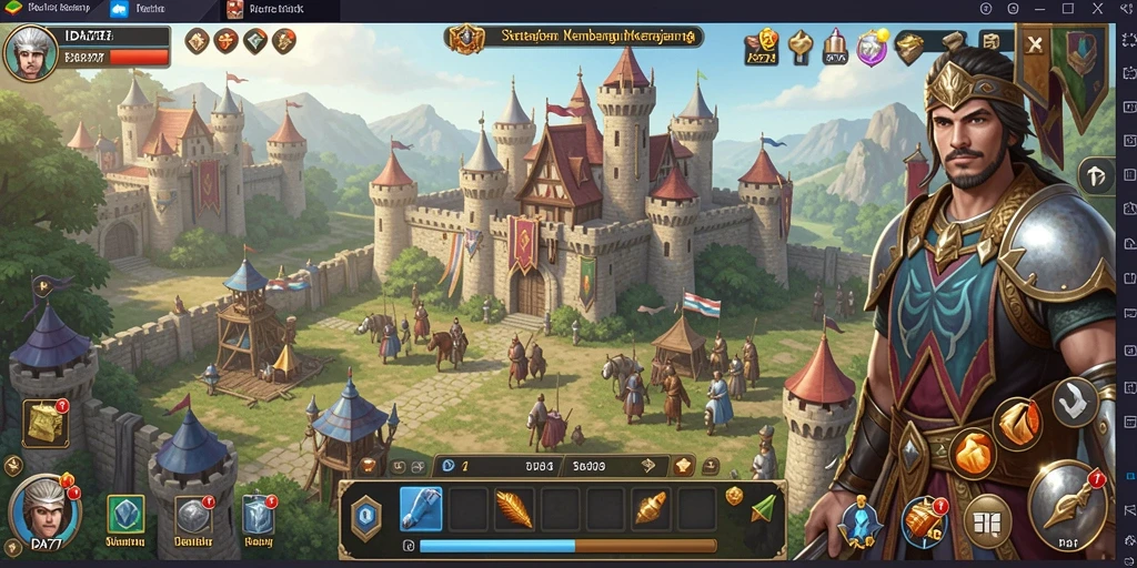 Tampilan gameplay menarik dari IDA777 yang menampilkan pembangunan kerajaan.