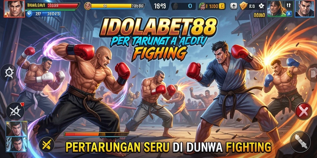 Tampilan gameplay seru di arena Fighting IDOLABET88.