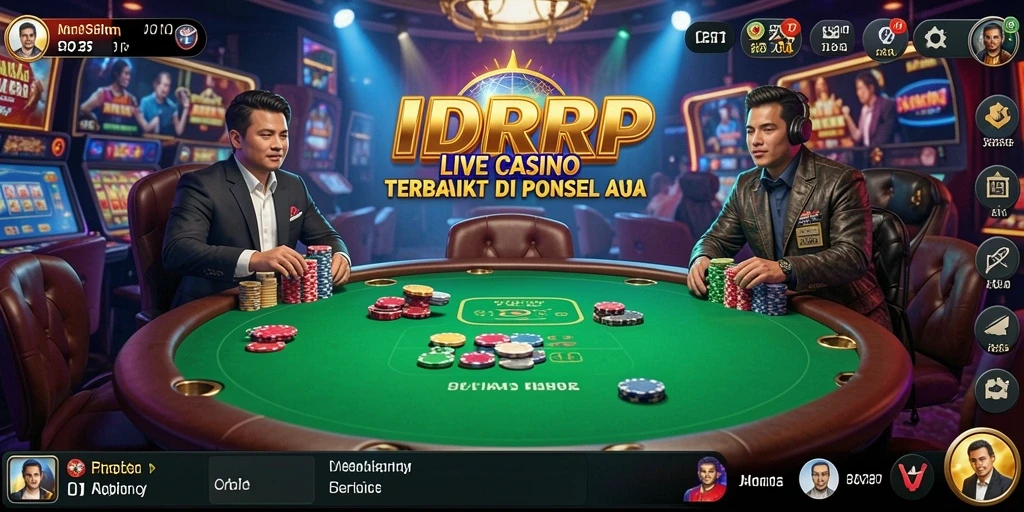 Tampilan antarmuka game Live Casino IDRRP yang menarik.