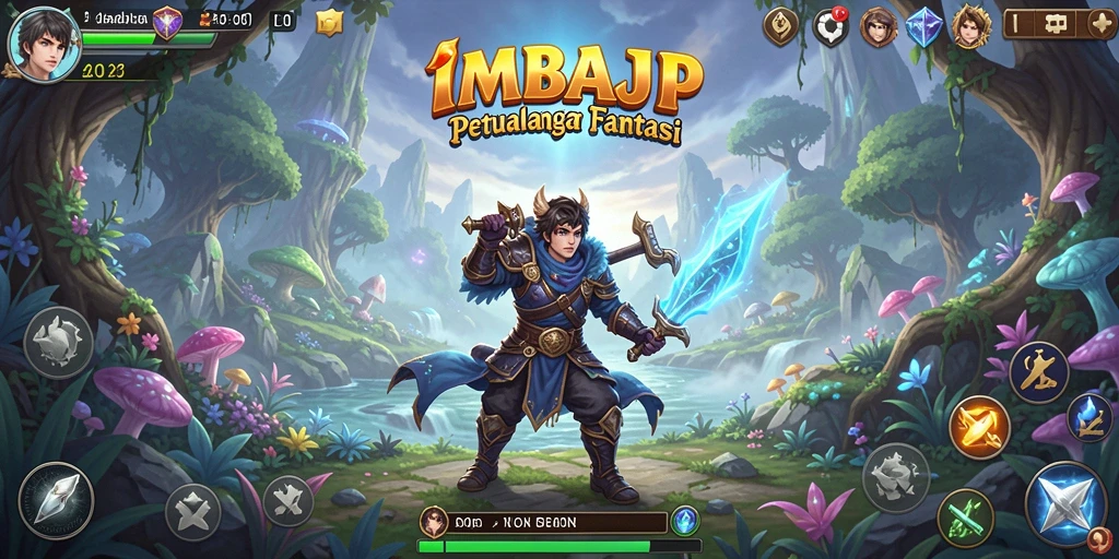 Tampilan gameplay IMBAJP yang menakjubkan dengan petualangan seru.