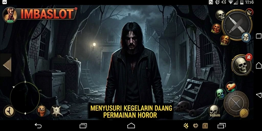 Tampilan gameplay horor yang menegangkan dan mencekam.