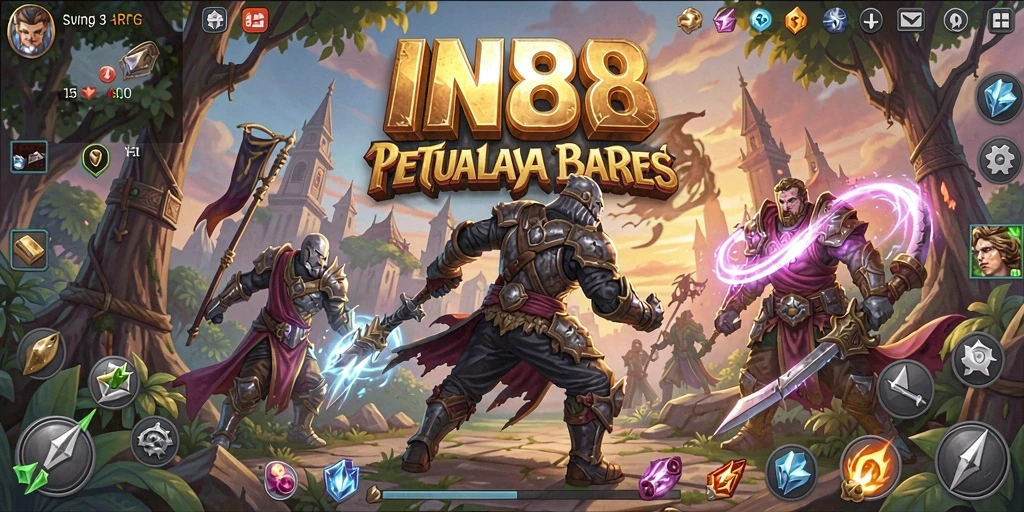Tampilan gameplay seru dan mendebarkan dari ARPG IN88.