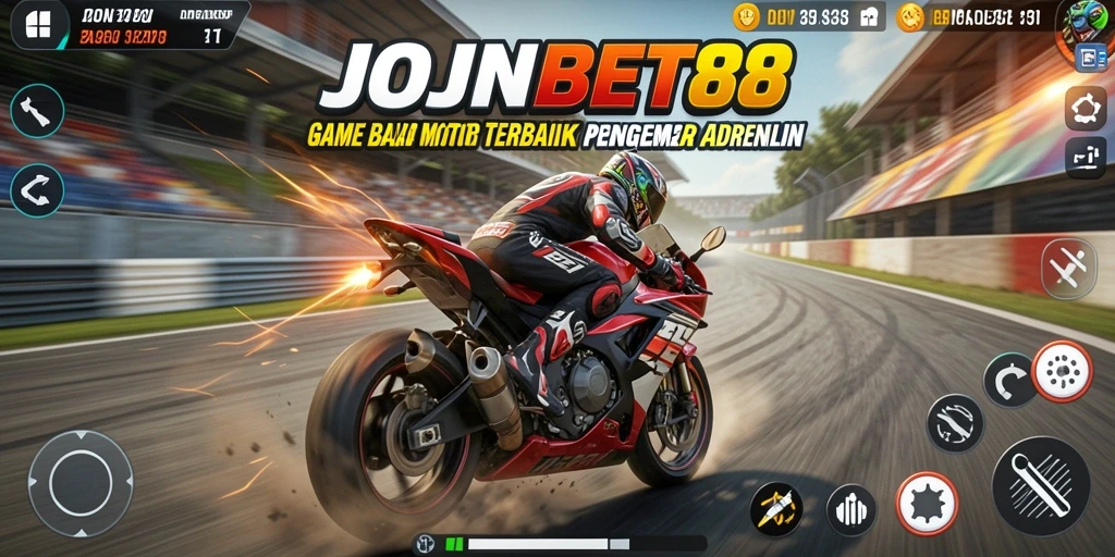 Tampilan gameplay seru dari JOINBET88 saat adu balap motor.