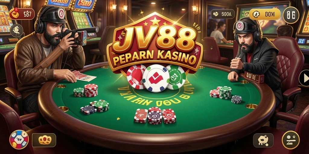 Tampilan gameplay menarik dan penuh warna di JV88.