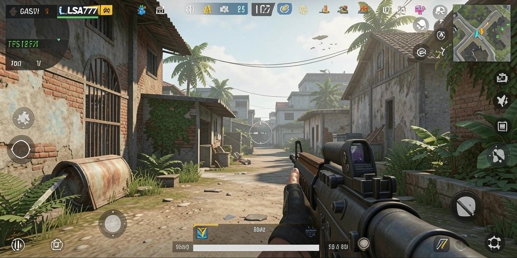 Screenshot gameplay LUSA777 menampilkan aksi tembak-menembak seru dan mendebarkan.