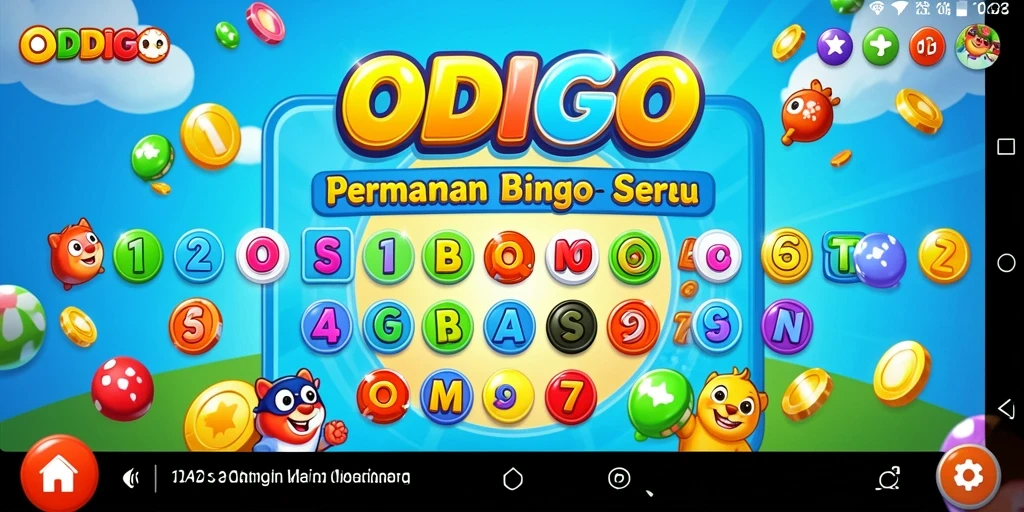 Tampilan gameplay seru dari aplikasi Bingo ODDIGO yang menarik.