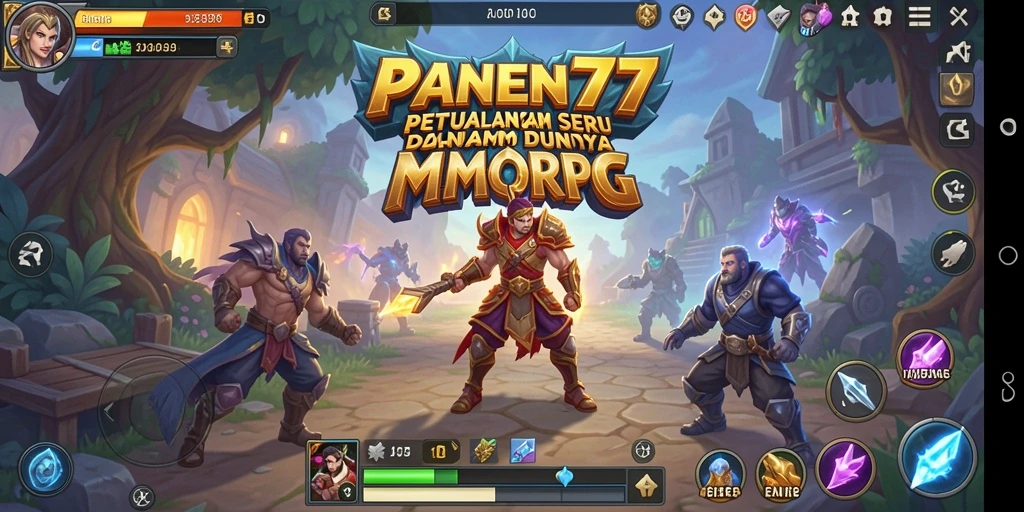 Screenshot PANEN77 menampilkan aksi seru dalam gameplay MMORPG.