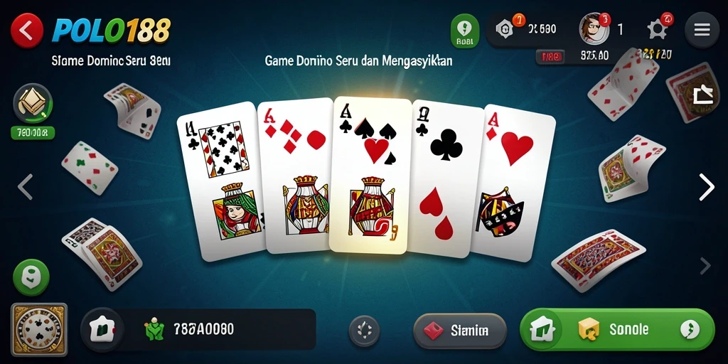 Menampilkan gameplay seru dan interaktif dari permainan Domino POLO188.