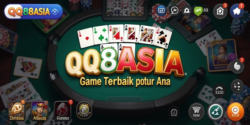 Screenshot gameplay QQ88ASIA menampilkan aksi seru dalam permainan Domino.