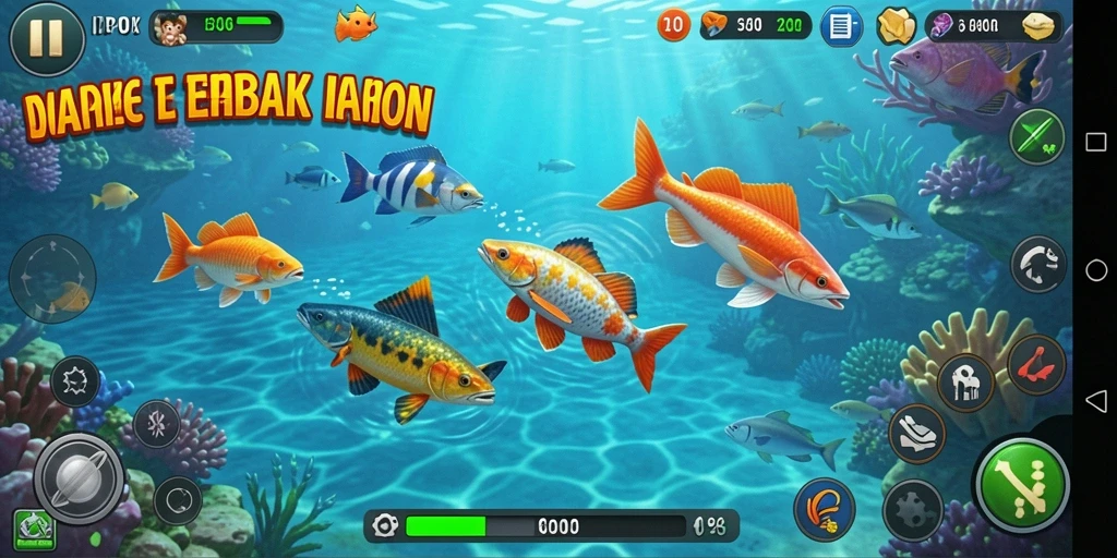 Gameplay RPOK yang mengasyikkan dalam berburu ikan.