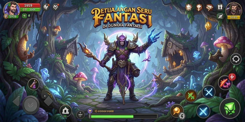 Screenshot S9S9 menampilkan action seru dalam petualangan dunia fantasi.