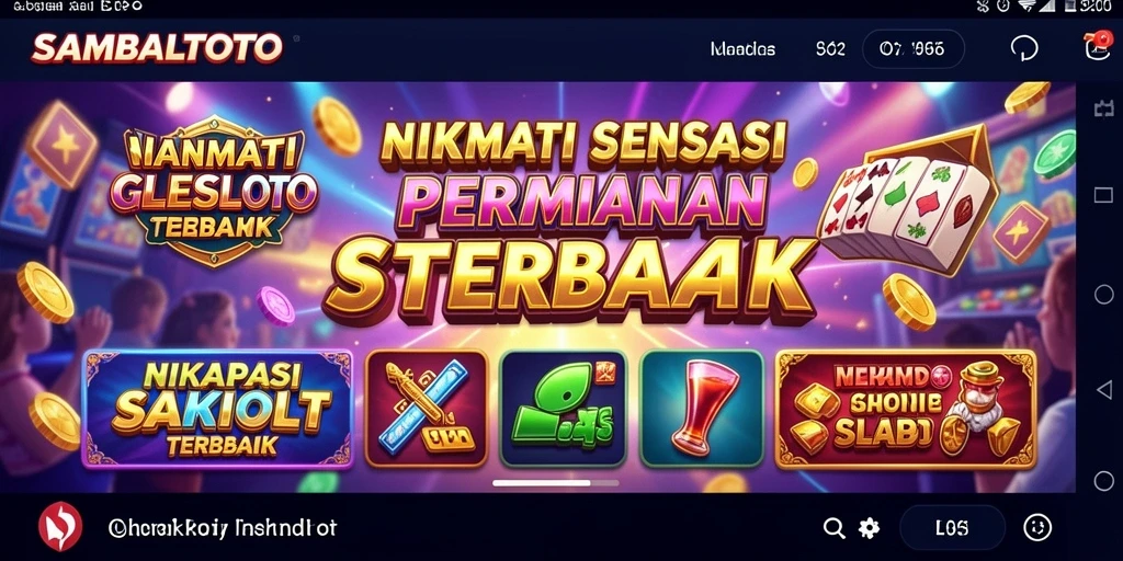 Tampilan gameplay menarik dari SAMBALTOTO dengan berbagai tema slot.