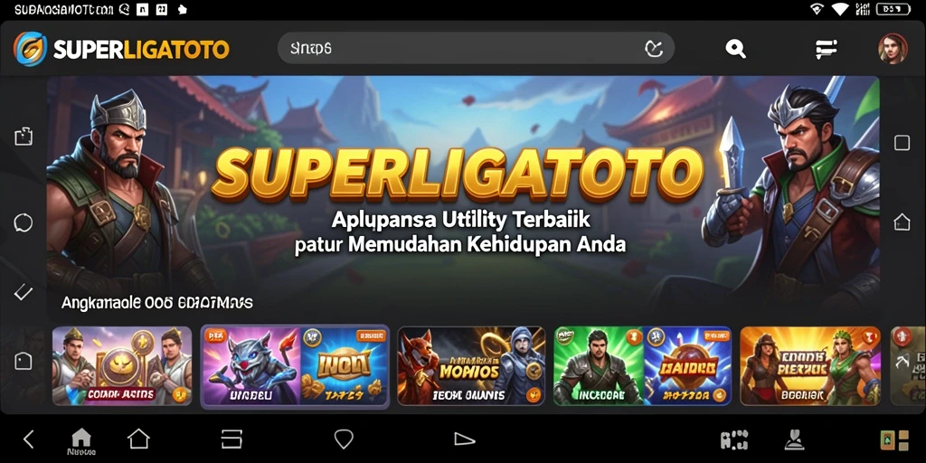 Tampilan antarmuka SUPERLIGATOTO yang intuitif dan modern.