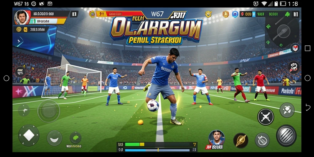 Tampilan gameplay W67 yang menegangkan dalam pertandingan olahraga.
